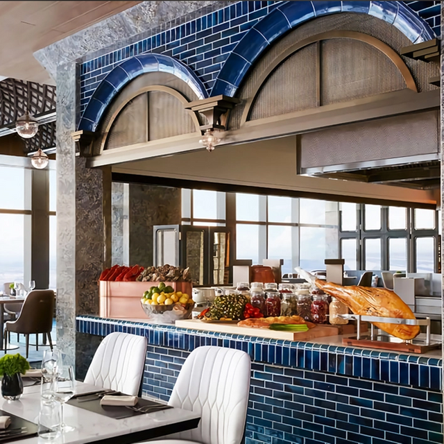 Hotel Lobby Bar Counter Central Bar redondo Control Personalización de muebles de hotel